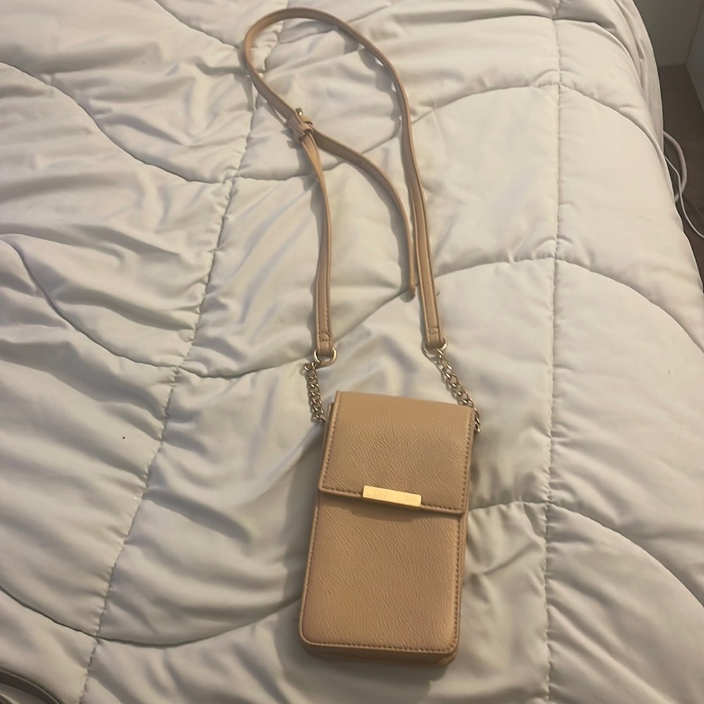 Beige mini purse